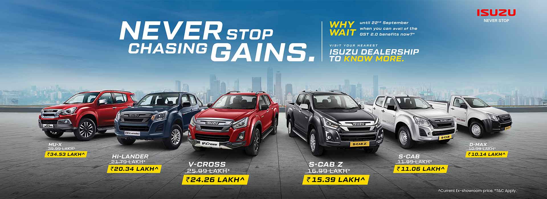 Never stop chasing gains