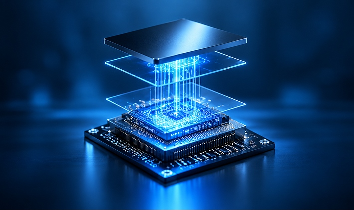 Silicon photonics chip stack with optical layers