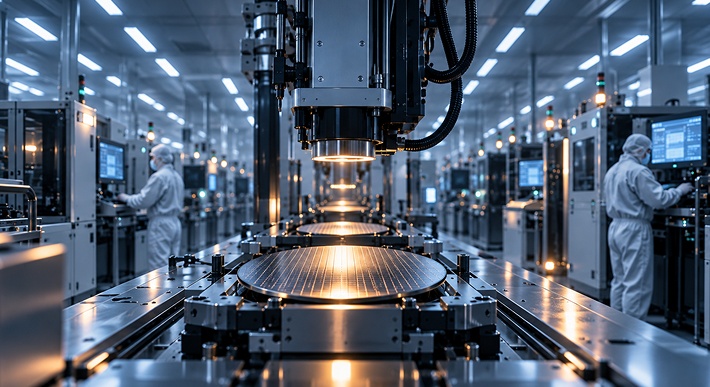 Advanced semiconductor processing equipment in a cleanroom manufacturing facility